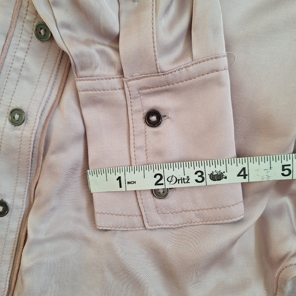 Anthropologie Pilcro Longline Silky Buttondown Shirt XXS - Picture 9 of 12